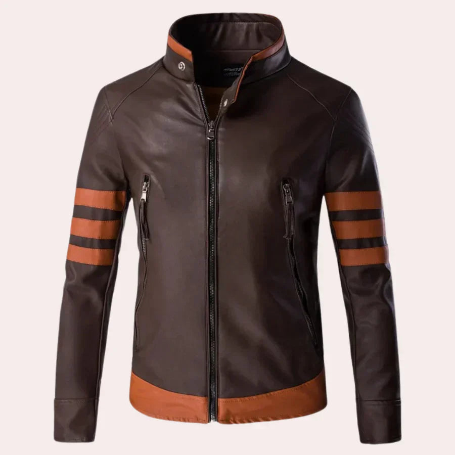 Blouson en cuir élégant pour hommes