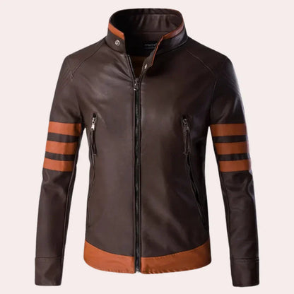 Blouson en cuir élégant pour hommes