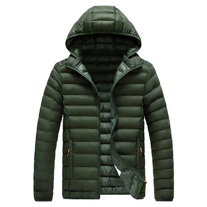 Veste longue imperméable zippée pour homme