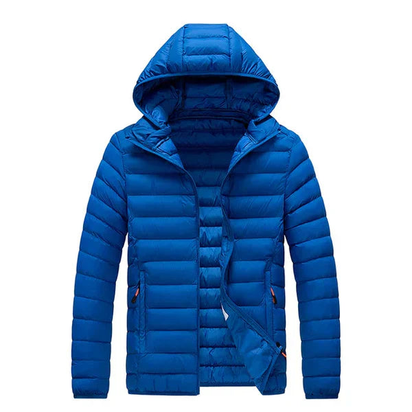 Veste longue imperméable zippée pour homme