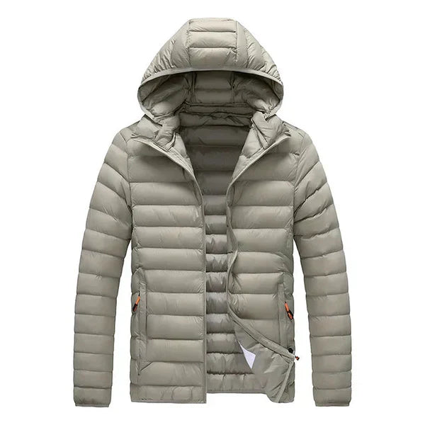 Veste longue imperméable zippée pour homme