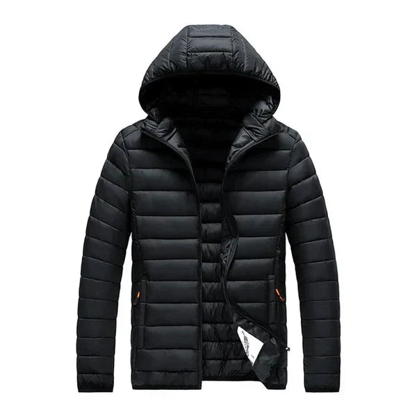 Veste longue imperméable zippée pour homme
