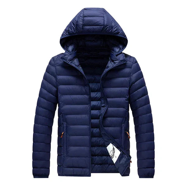 Veste longue imperméable zippée pour homme