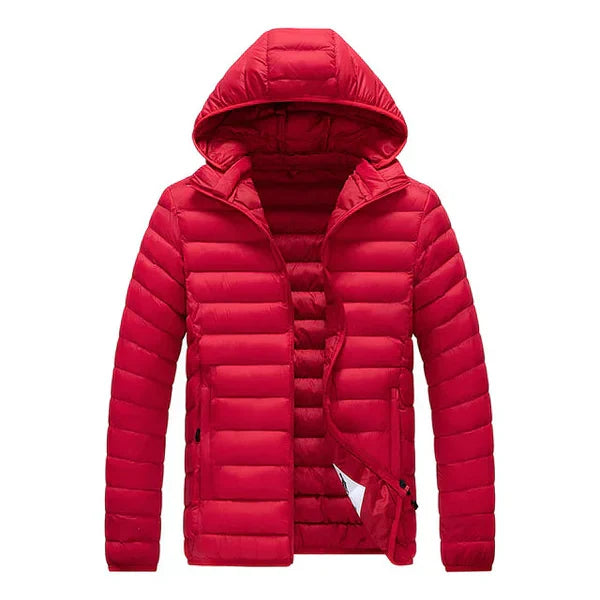 Veste longue imperméable zippée pour homme