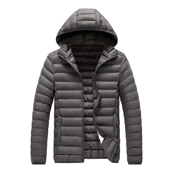 Veste longue imperméable zippée pour homme