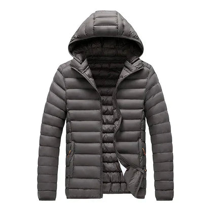 Veste longue imperméable zippée pour homme