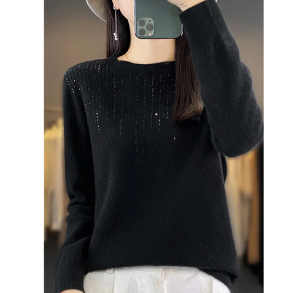 Pull-over femme doux et scintillant