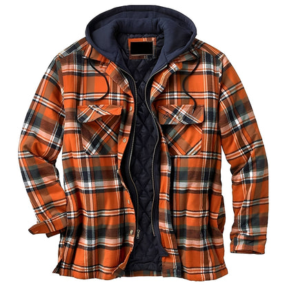 Veste en flanelle pour homme, motif à carreaux, style décontracté