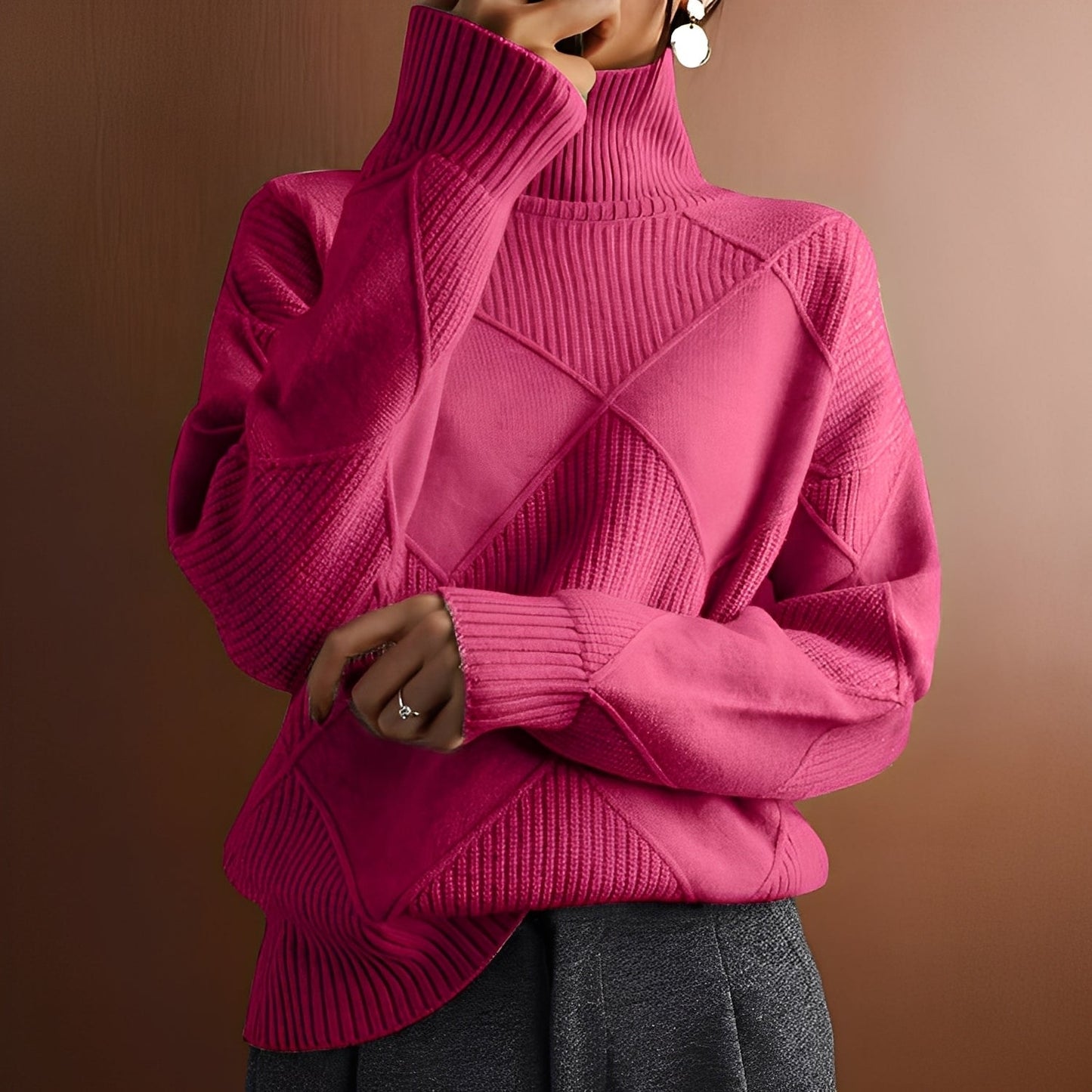 Pull col roulé femme douillet