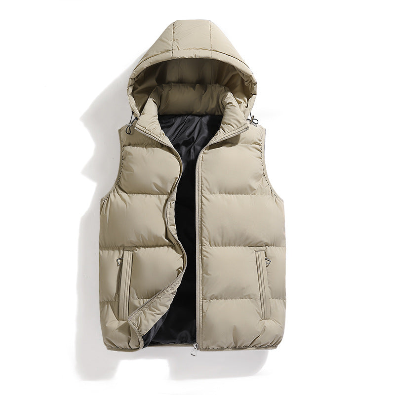 Herren Weste Warm Kapuze Modern - IdealeKleiden