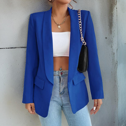 Blazer femme tendance en tissu mélangé