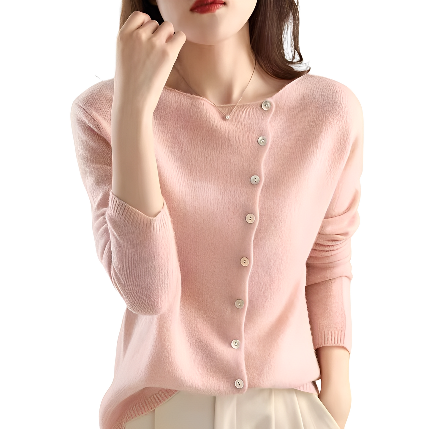 Gilet confortable femme Laine Manches longues