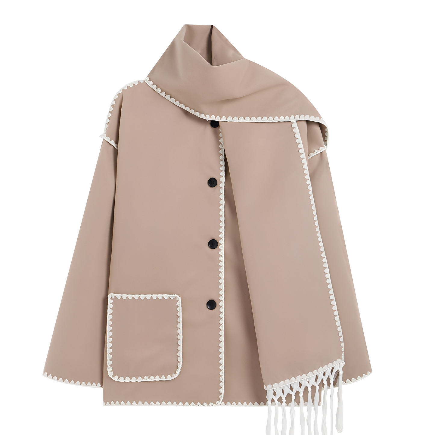 Élégante veste en laine pour femme à col châle