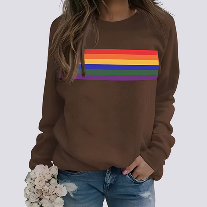 Pull tendance coloré à motifs pour femmes