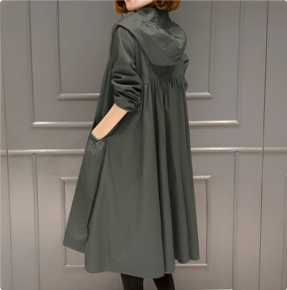 Imperméable femme élégant à capuche