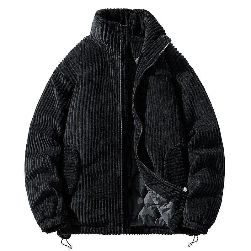 Veste élégante unisexe en velours côtelé Douce et confortable