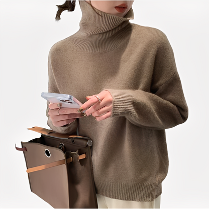 Pull col roulé élégant pour femme