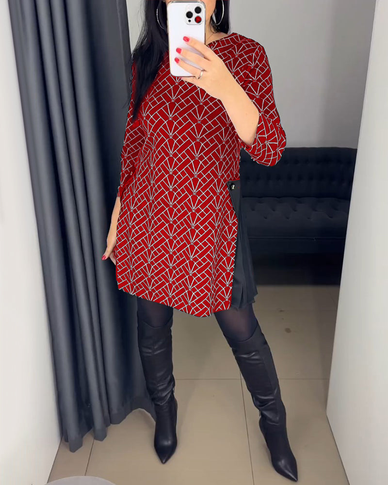 Robe d'été confortable, col rond