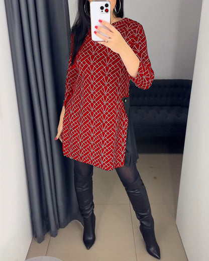 Robe d'été confortable, col rond