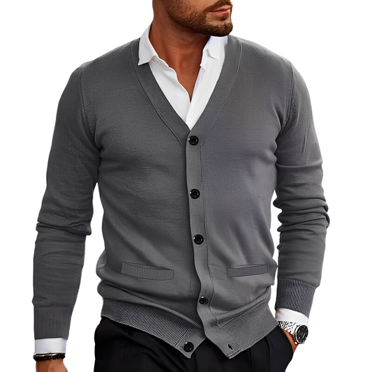 Bequemer Herren Cardigan Baumwolle Casual - IdealeKleiden