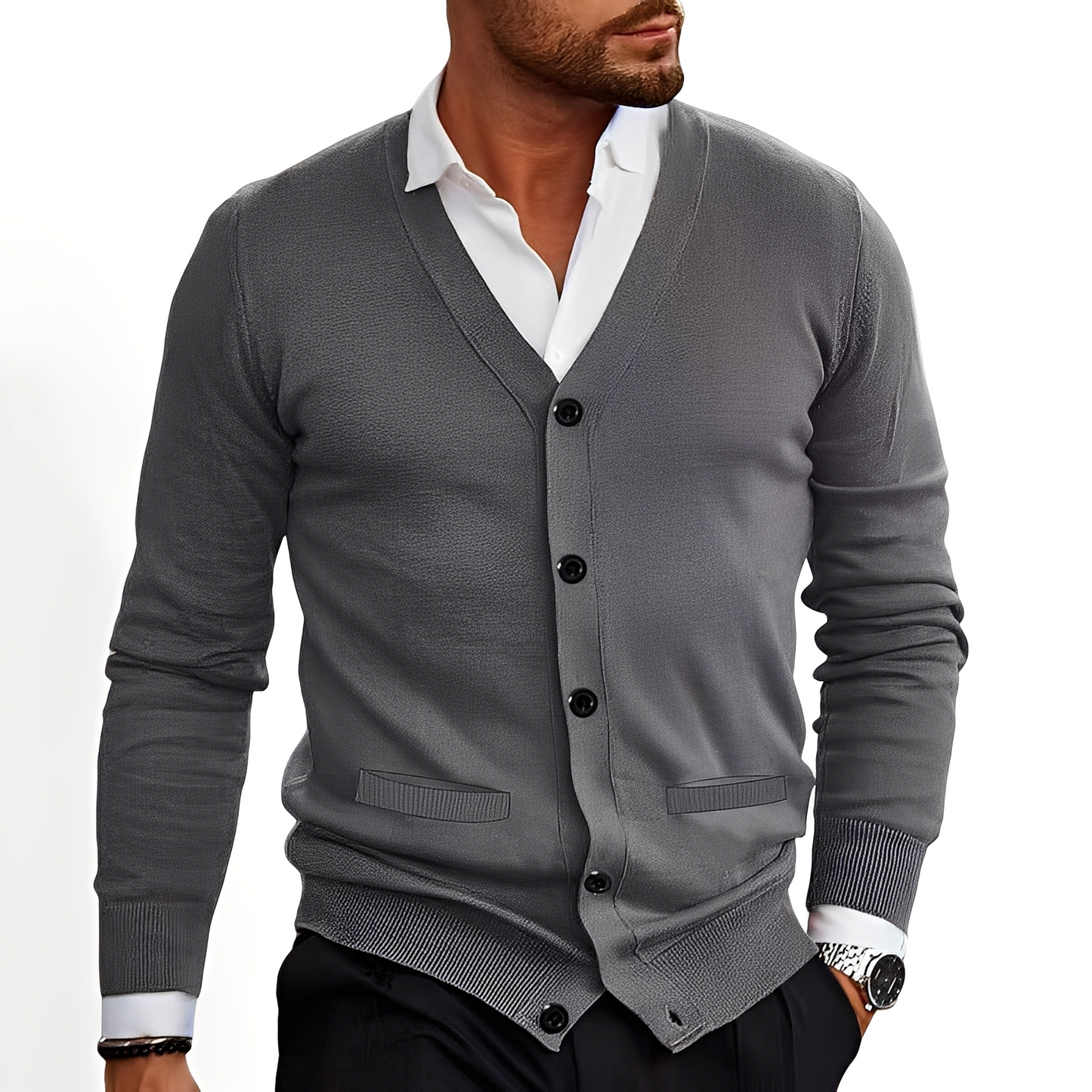 Cardigan stylé pour homme avec boutons Design élégant