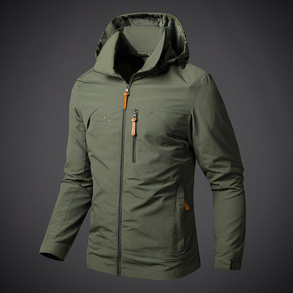 Veste de randonnée pratique pour hommes avec capuche