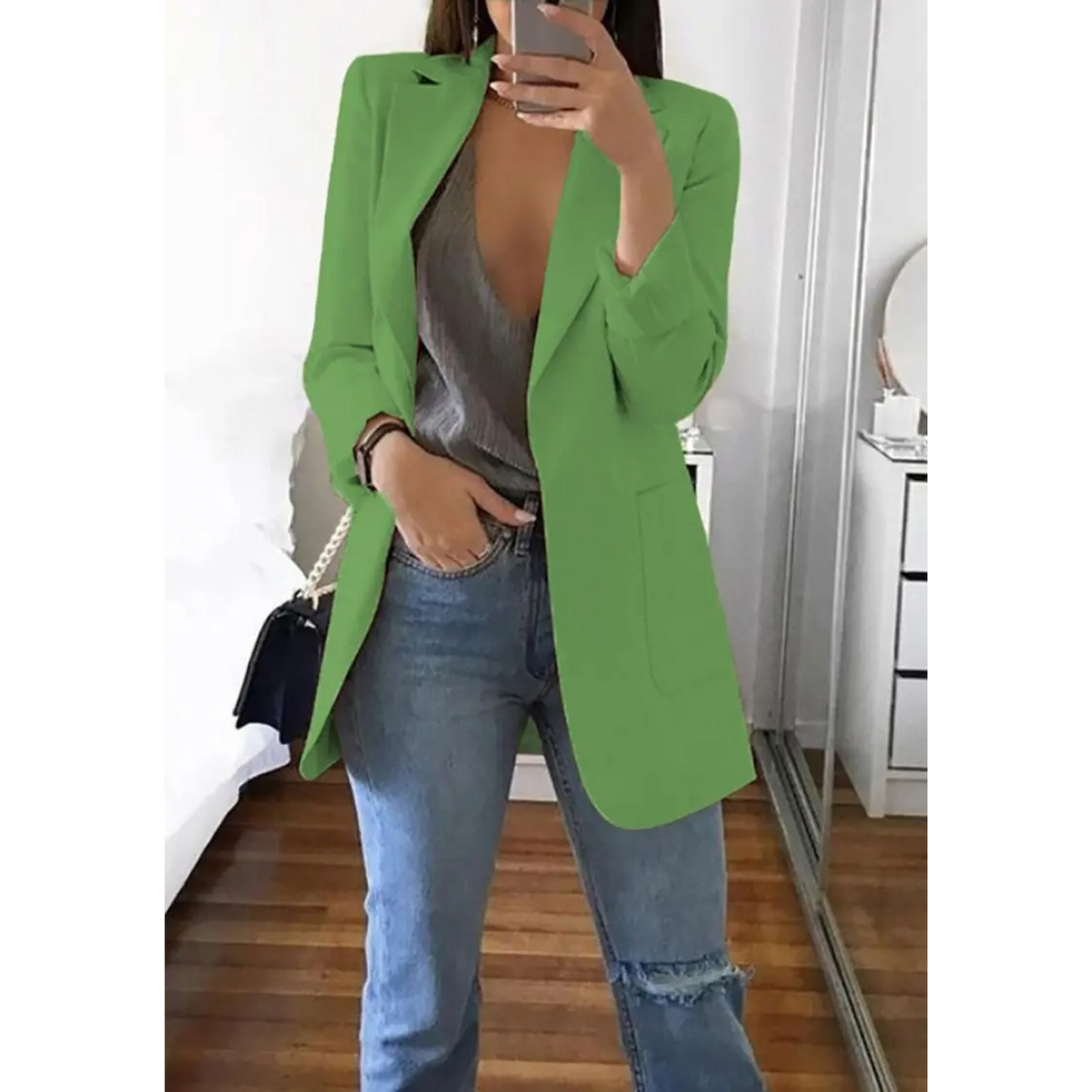Blazer femme kaki mode automne