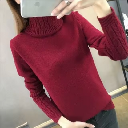 Pull en laine à col roulé doux