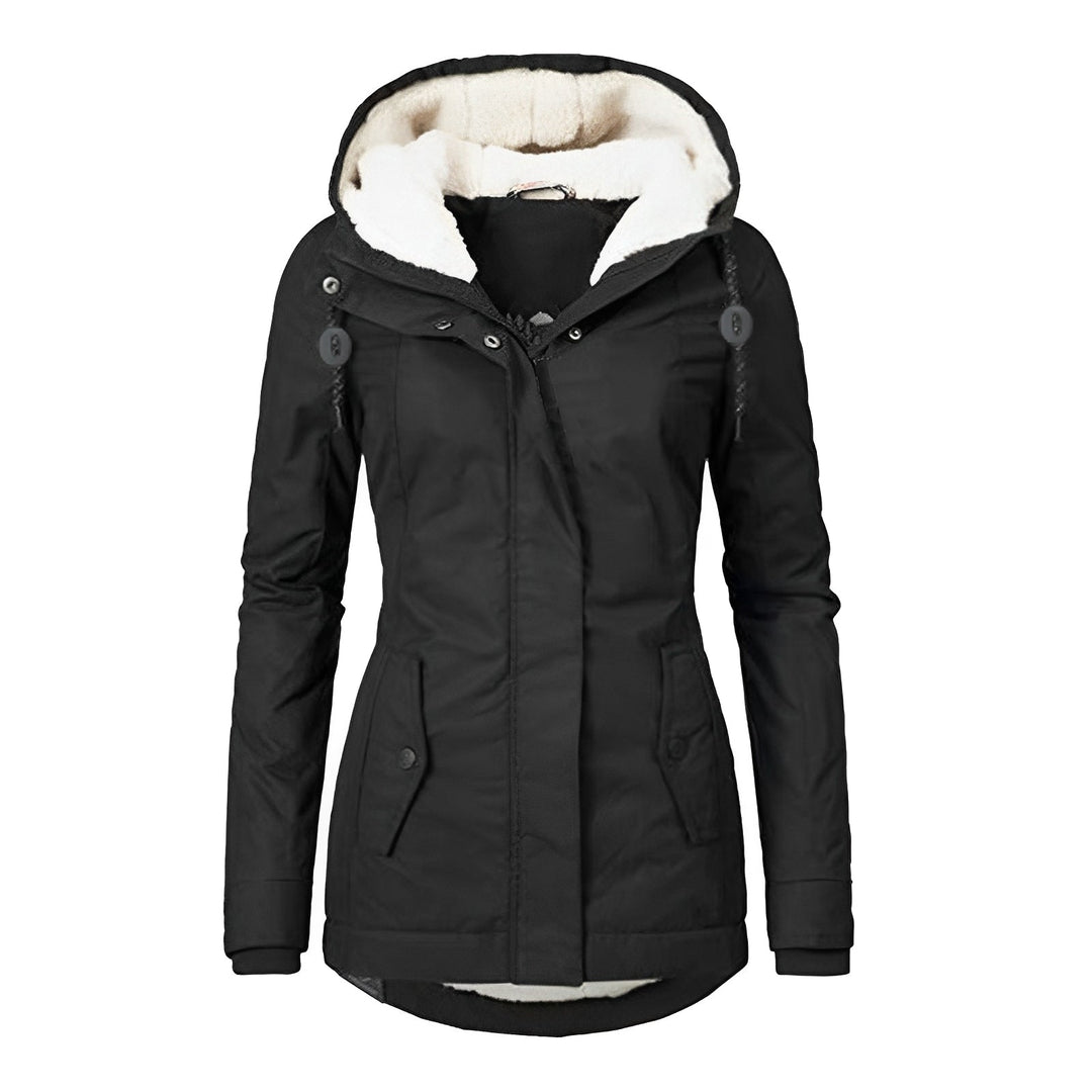Veste de protection pour femmes chaude peluche capuche hiver