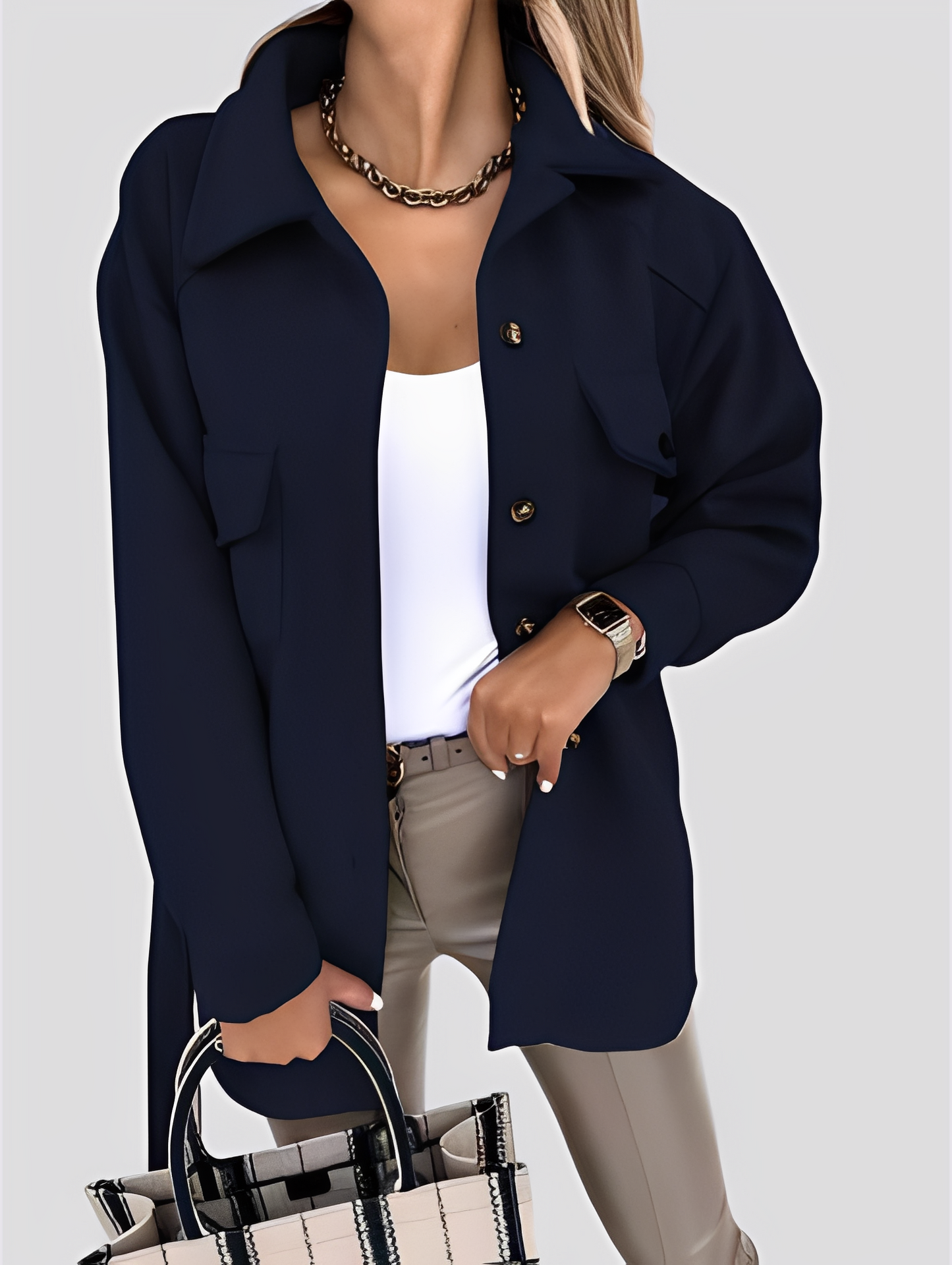 Veste élégante pour femme Col cranté léger