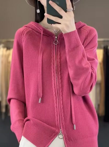 Cardigan à capuche douillet