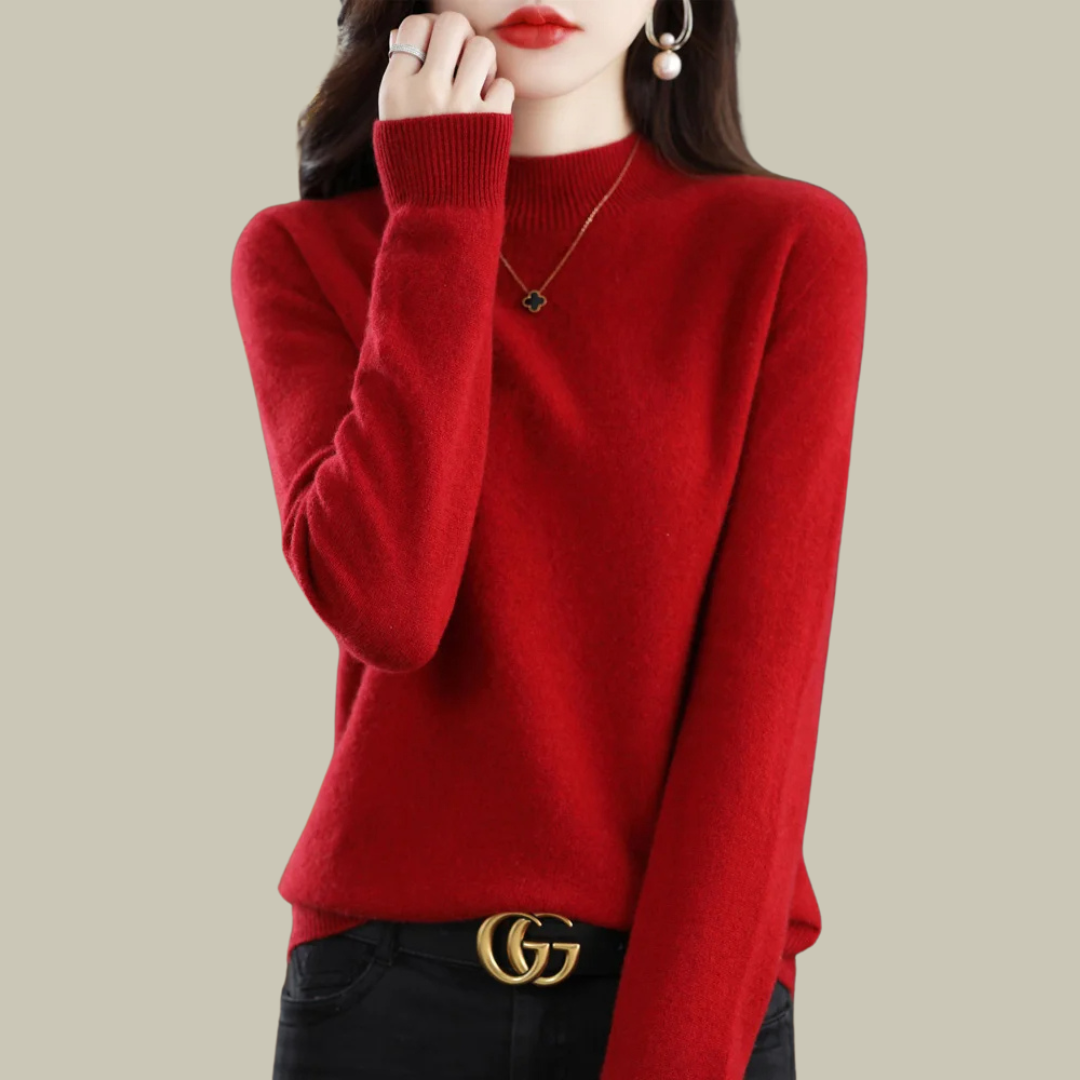 Pull chaud en laine mérinos pour femme