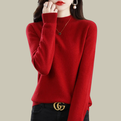 Pull chaud en laine mérinos pour femme