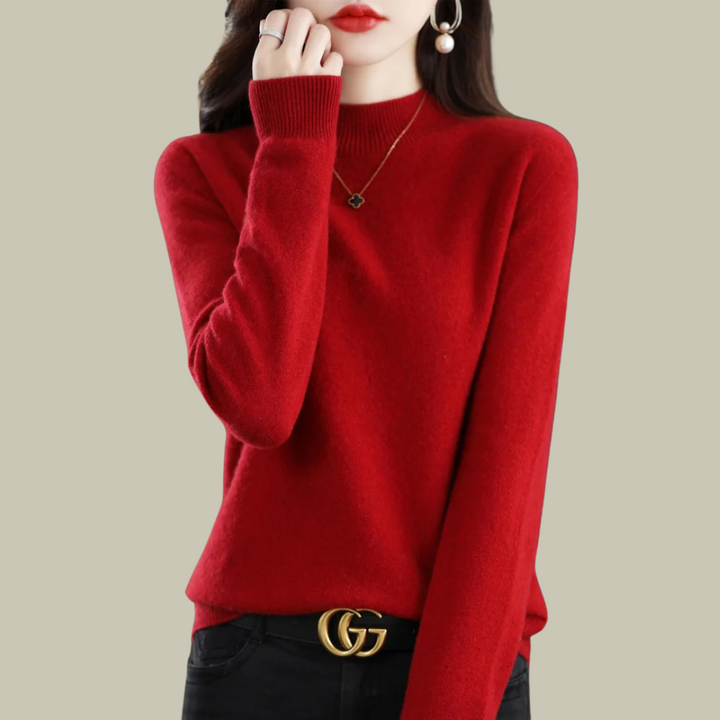 Pull chaud en laine mérinos pour femme