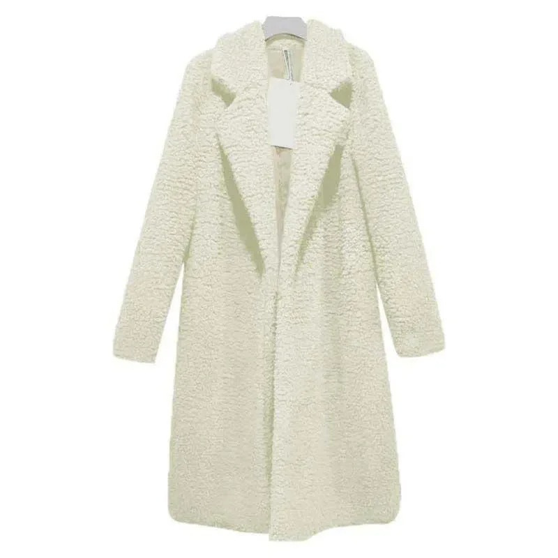 Manteau d'hiver doux aspect duveteux