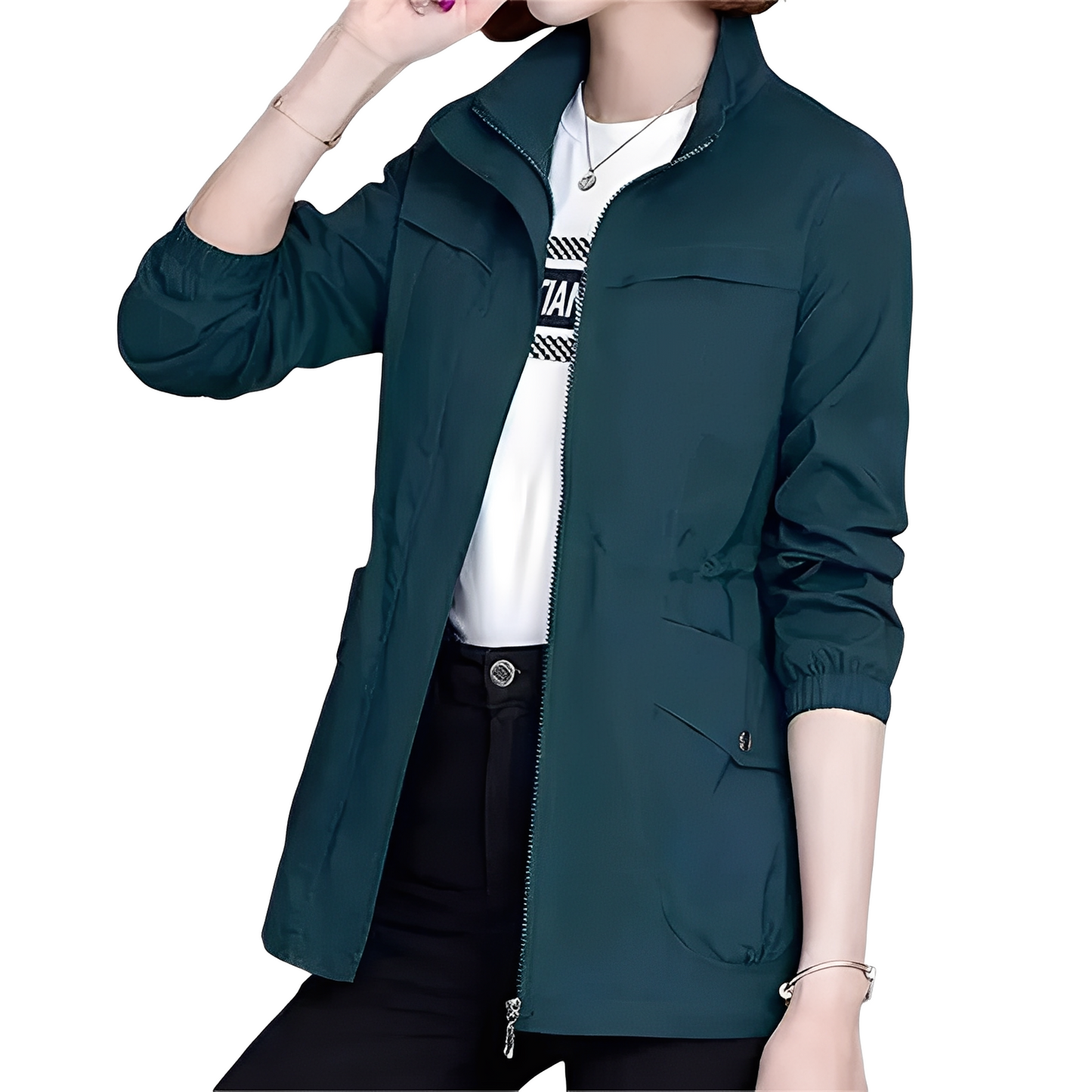 Veste féminine mode avec taille ajustable