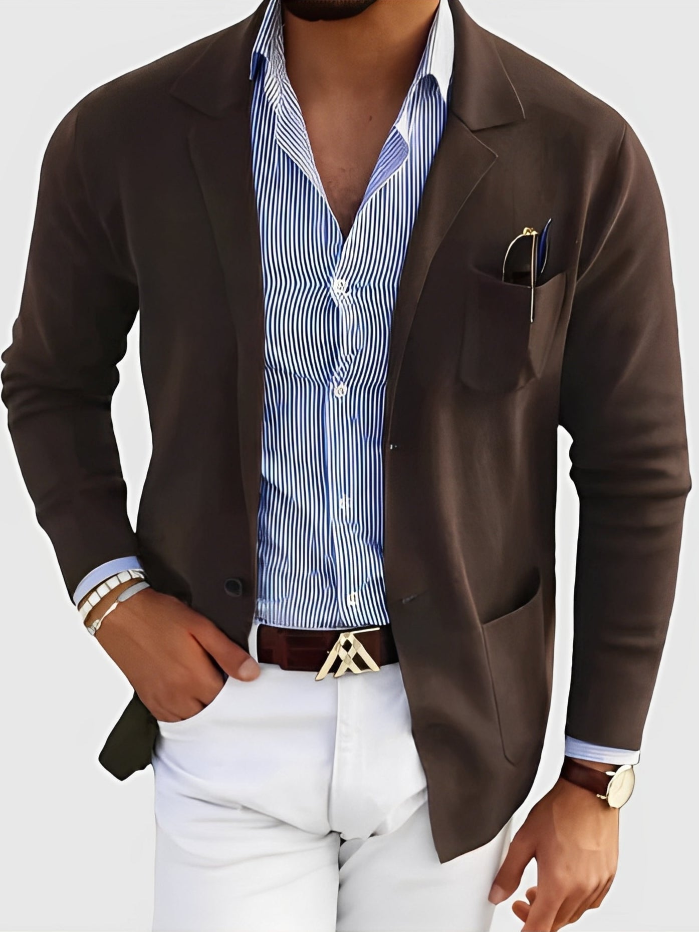 Blazer ajusté élégant pour homme avec poches