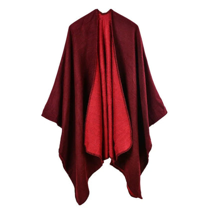 Poncho doux femme élégant surdimensionné