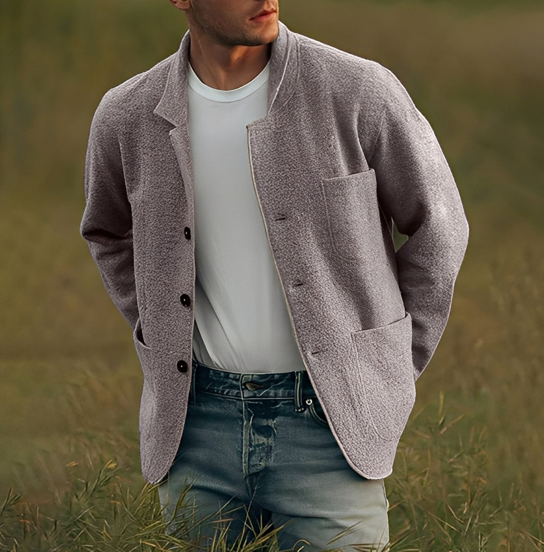 Veste homme classique avec poches et style