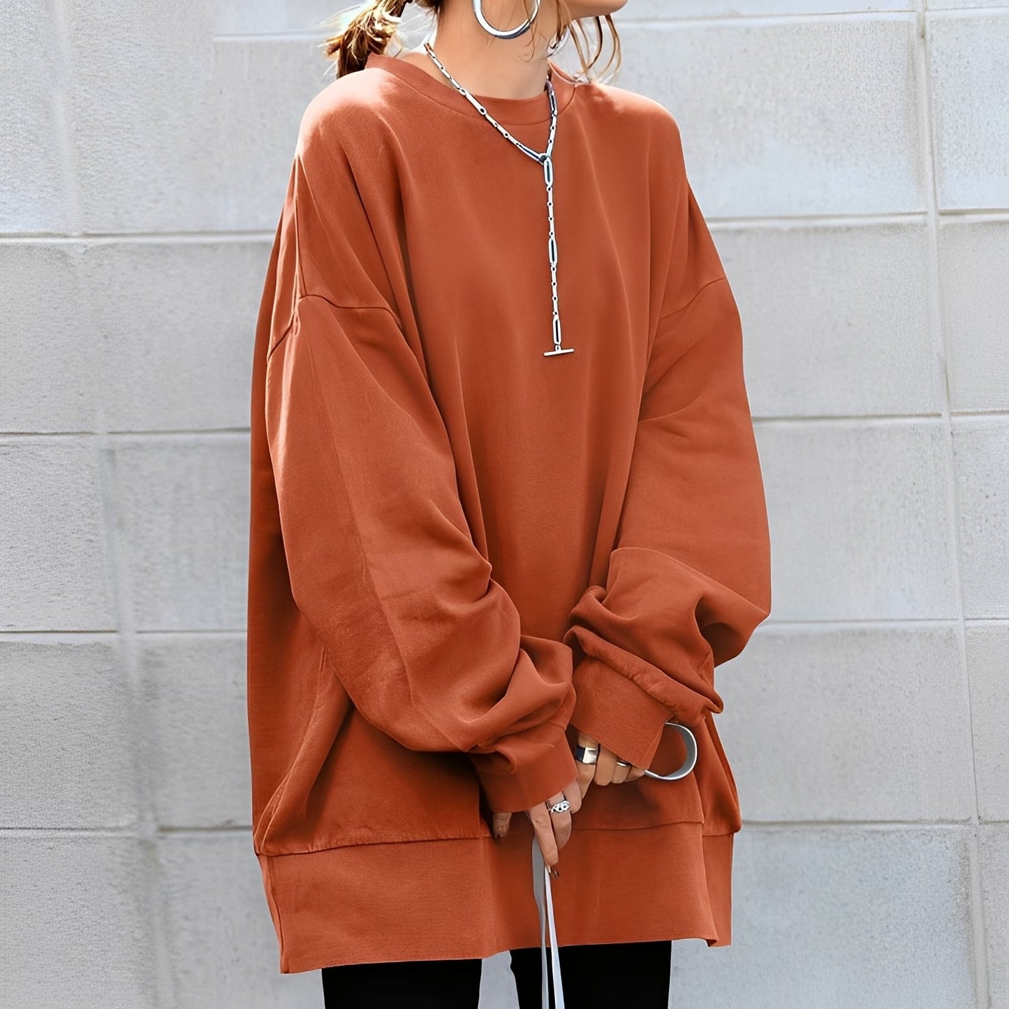 Pull pour femmes Ample Épaules Confortable