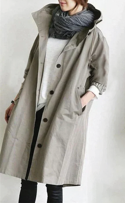 Trench-coat stylé avec capuche