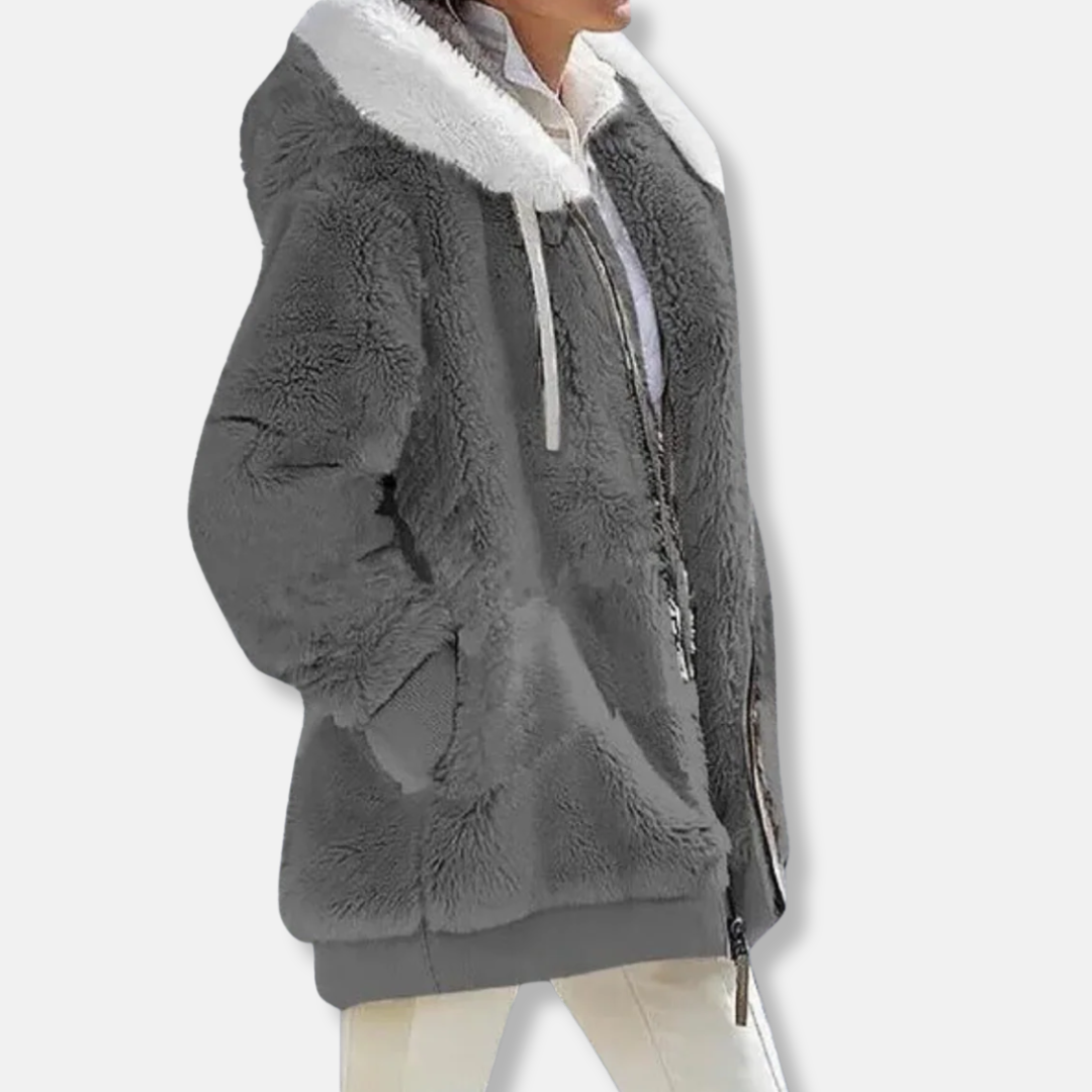 Veste polaire oversize chaude à capuche