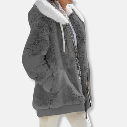 Veste polaire oversize chaude à capuche