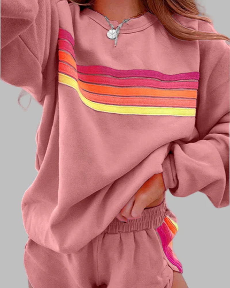 Ensemble de pyjama rayé pour femme