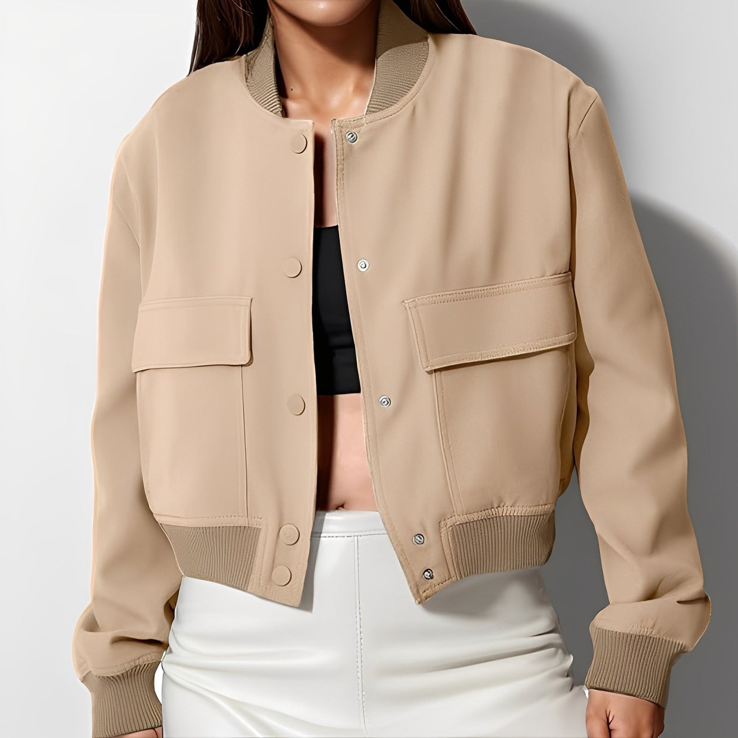 Veste confortable pour femme Grandes poches Moderne