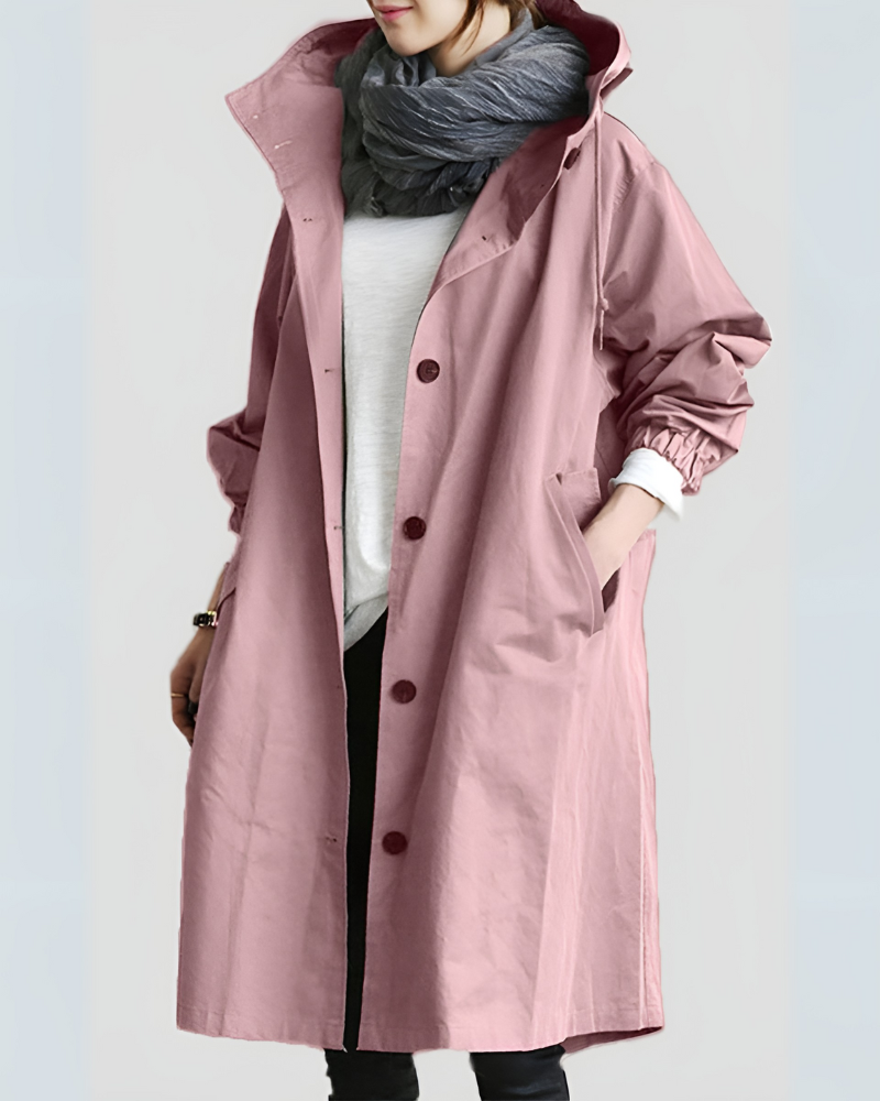 Trench-coat élégant pour femme avec capuche