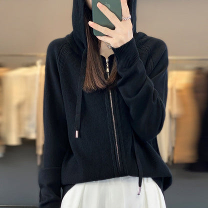 Sweat à capuche zippé pratique pour femme