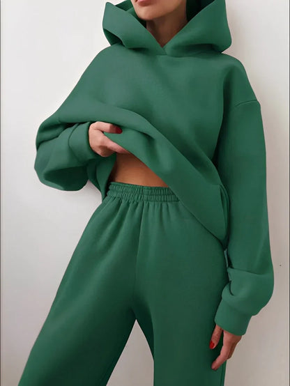 Ensemble de jogging pour femme à capuche, coloris pastel doux