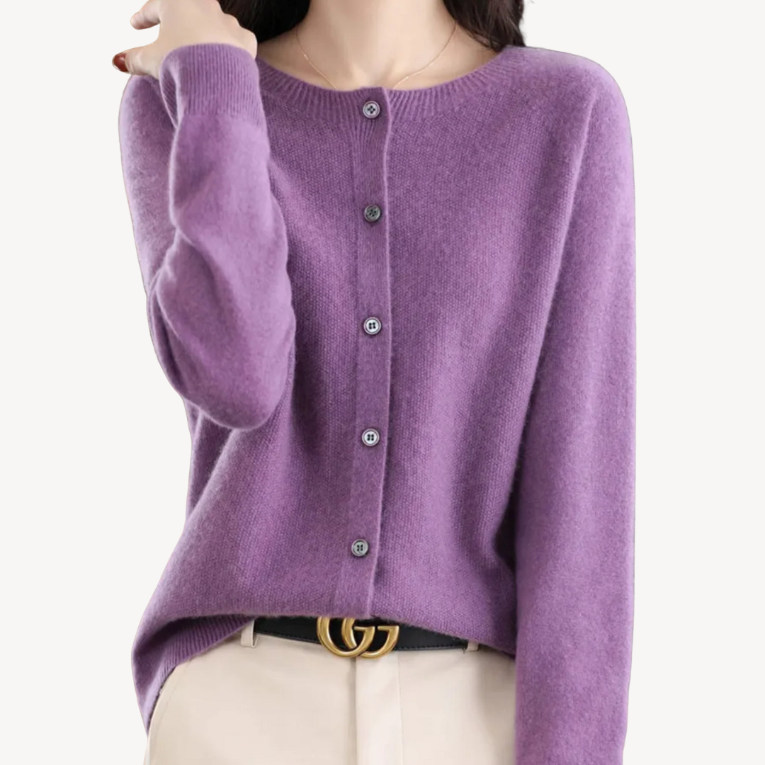 Gilet long doux pour femme en cachemire