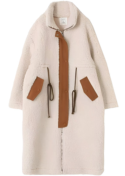 Manteau en laine pour femme, chaud, élégant, coupe cintrée